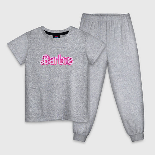 Детская пижама Барби - Фильм Логотип / Меланж – фото 1