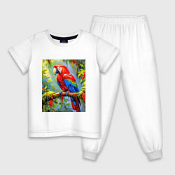 Детская пижама Яркий красный ара