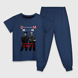 Пижама хлопковая детская Depeche Mode 2023 Memento Mori - Dave & Martin 04, цвет: тёмно-синий
