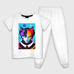 Детская пижама Сердитый кот - поп-арт