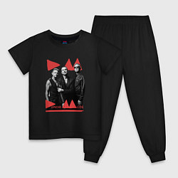 Пижама хлопковая детская Depeche Mode - Delra Machine Band, цвет: черный