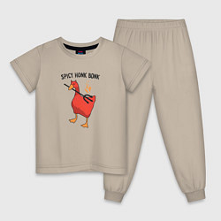 Детская пижама Spicy honk bonk - Untitled Goose Game