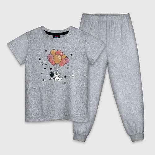 Детская пижама Космический полёт / Меланж – фото 1