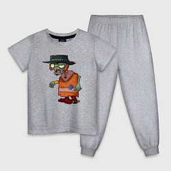 Пижама хлопковая детская Зомби с Дикого Запада, цвет: меланж