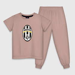 Пижама хлопковая детская Juventus sport fc, цвет: пыльно-розовый