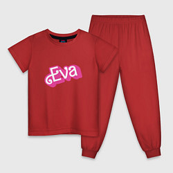 Пижама хлопковая детская Eva -retro barbie style, цвет: красный