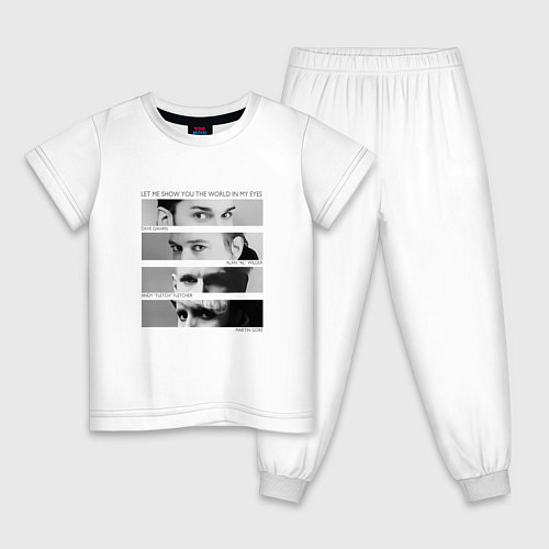 Детская пижама Depeche Mode - Your World In My Eyes / Белый – фото 1