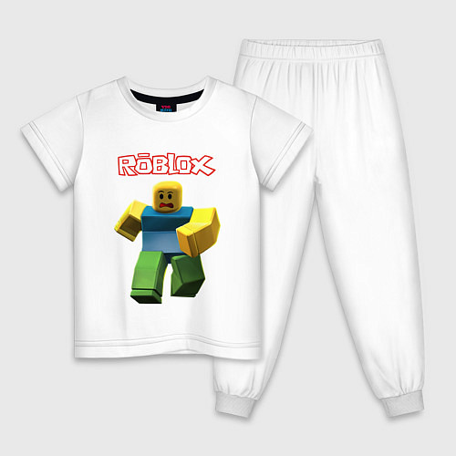 Детская пижама Roblox бегущий персонаж / Белый – фото 1