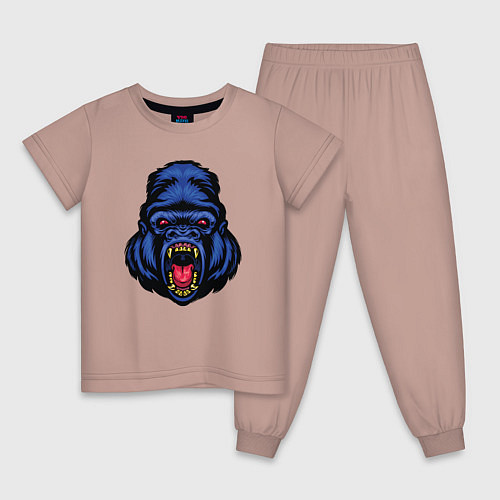 Детская пижама Blue monkey / Пыльно-розовый – фото 1