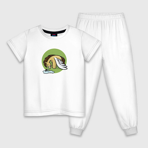 Детская пижама Грустный литпони / Белый – фото 1