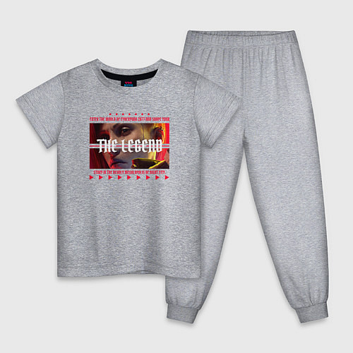 Детская пижама Cyberpunk 2077 Phantom Liberty: The Legend / Меланж – фото 1