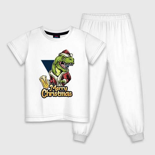 Детская пижама Merry christmas holiday / Белый – фото 1