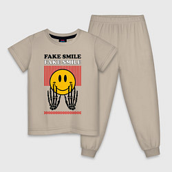 Детская пижама Fake smile quote