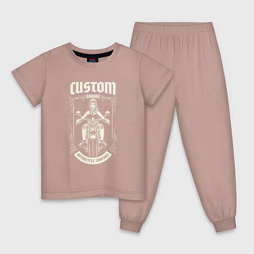 Детская пижама Garage custom / Пыльно-розовый – фото 1