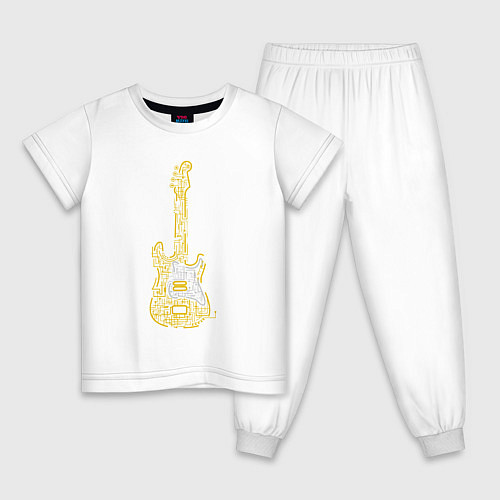Детская пижама My guitar / Белый – фото 1