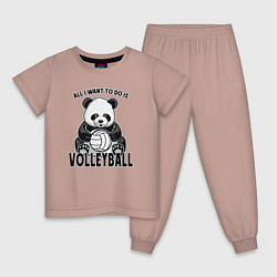 Детская пижама Panda volleyball