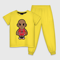 Пижама хлопковая детская Little Jordan, цвет: желтый