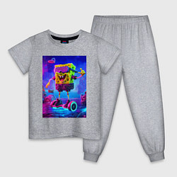 Детская пижама Sponge Bob on a gyro scooter - ai art