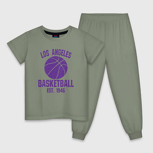 Детская пижама Basketball Los Angeles / Авокадо – фото 1