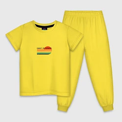 Пижама хлопковая детская Санкт Петербург ретро, цвет: желтый