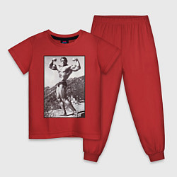 Пижама хлопковая детская Mister Arnold, цвет: красный