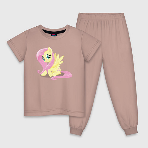 Детская пижама Флаттершай из My Little Pony в кино / Пыльно-розовый – фото 1