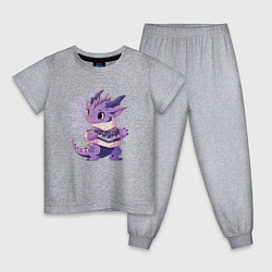 Детская пижама Фиолетовый дракон в свитере