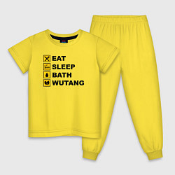 Детская пижама Еда сон ванна Wu-tang