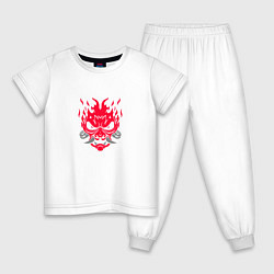 Детская пижама Логотип Samurai Cyberpunk 2077 - симметричный