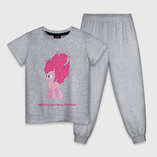 Детская пижама Пинки Пай с гривой дыбом / Меланж – фото 1