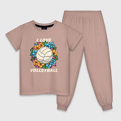 Детская пижама I love volleyball
