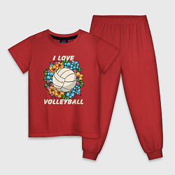 Детская пижама I love volleyball