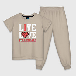 Детская пижама Жить и любить волейбол