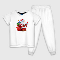 Пижама хлопковая детская Классный дед, цвет: белый