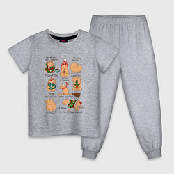 Детская пижама Капибары зимой