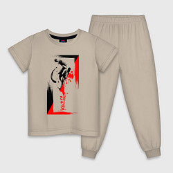 Детская пижама Боевые искуства black and red