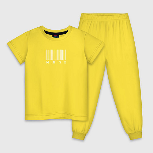 Детская пижама Muse штрихкод / Желтый – фото 1