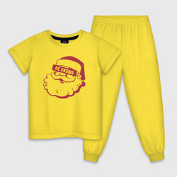 Пижама хлопковая детская Санта знает, цвет: желтый