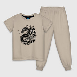Детская пижама Японский дракон - ирезуми