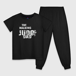 Пижама хлопковая детская The walking judo dad, цвет: черный