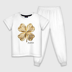 Детская пижама Золотой лист клевера for good luck