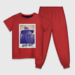 Пижама хлопковая детская Гэндальф, цвет: красный