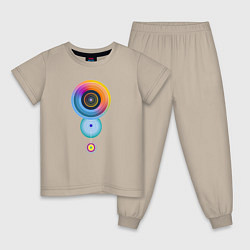 Детская пижама Цветные круги абстракция
