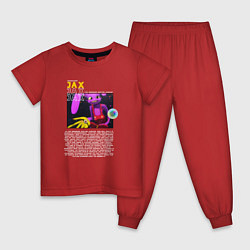 Пижама хлопковая детская Jax Удивительный цифровой цирк, цвет: красный