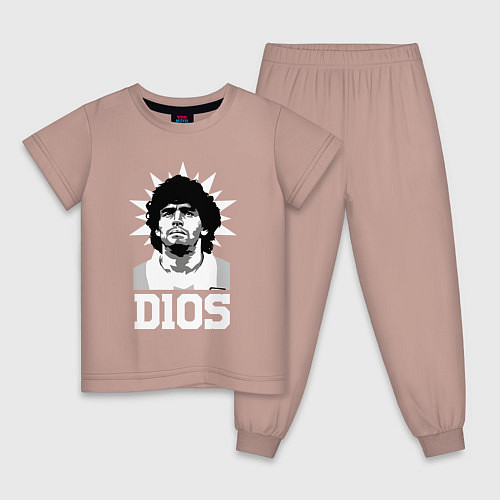 Детская пижама Dios Diego Maradona / Пыльно-розовый – фото 1