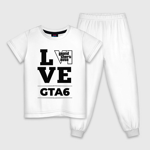 Детская пижама GTA6 love classic / Белый – фото 1