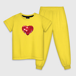 Детская пижама Красное рубиновое сердце