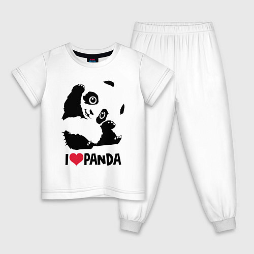 Детская пижама I love panda / Белый – фото 1