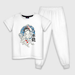 Детская пижама Танджиро Камадо и иероглифы