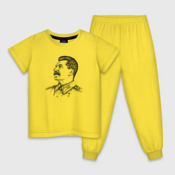 Пижама хлопковая детская Профиль Сталина, цвет: желтый